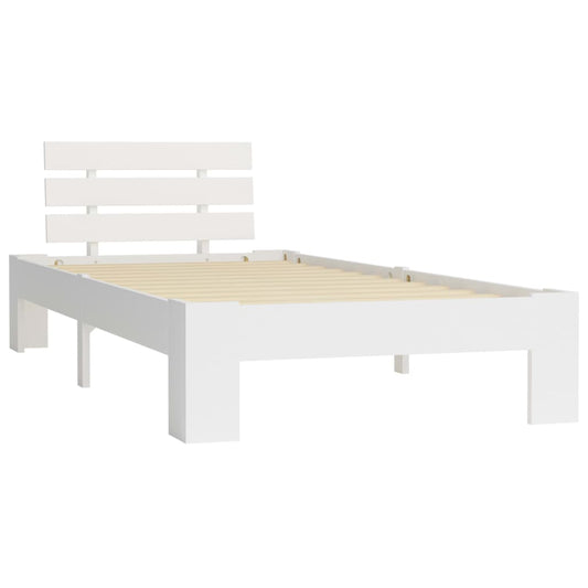 Bed Frame | White | Solid pine wood, plywood | Single | Durable Bed Frame | White | Solid pine wood, plywood | Single | Durable