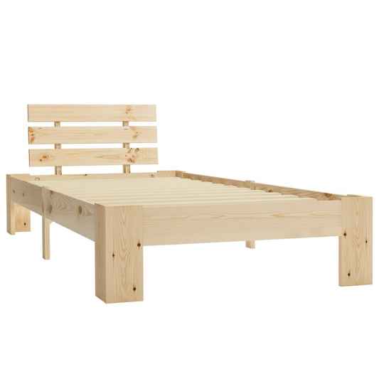 Bed Frame | Natural | Solid Pine Wood, Plywood | Single | Durable Bed Frame | Natural | Solid Pine Wood, Plywood | Single | Durable