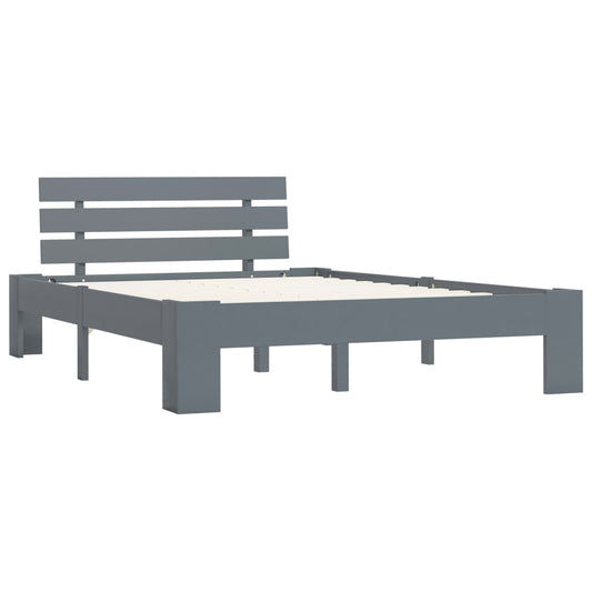 Bed Frame | Grey | Solid pine wood, plywood | Double | Durable Bed Frame | Grey | Solid pine wood, plywood | Double | Durable