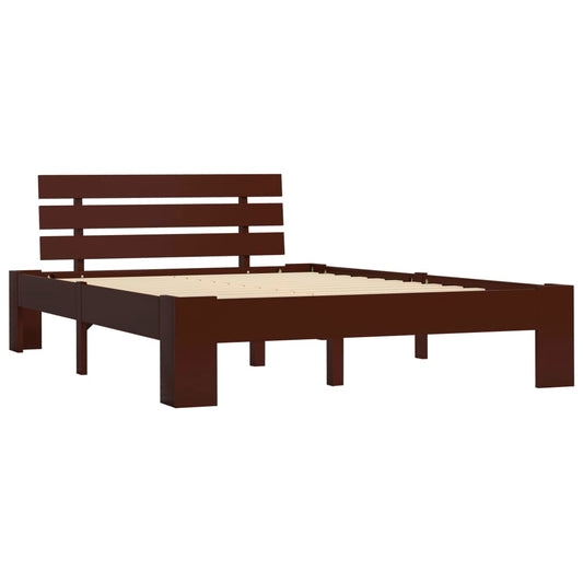Bed Frame without Mattress Dark Brown Solid Pine Wood 140x200 cm Bed Frame without Mattress Dark Brown Solid Pine Wood 140x200 cm