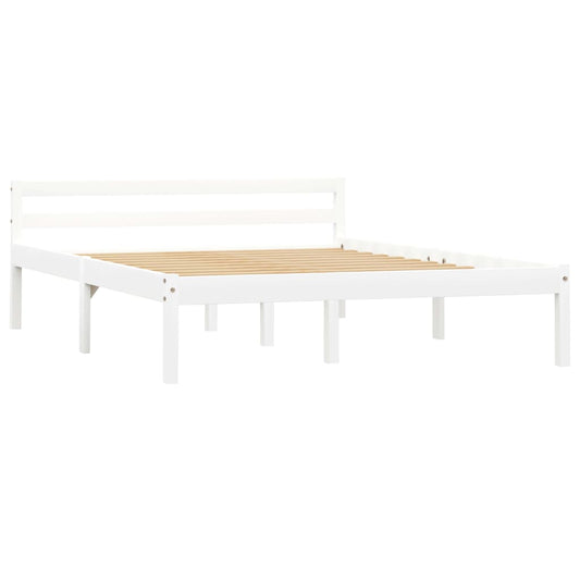 Bed Frame without Mattress White Solid Pine Wood 140x200 cm Bed Frame without Mattress White Solid Pine Wood 140x200 cm