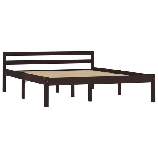 Bed Frame without Mattress Dark Brown Solid Pine Wood 120x200 cm Bed Frame without Mattress Dark Brown Solid Pine Wood 120x200 cm