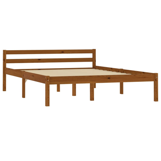 Bed Frame without Mattress Honey Brown Solid Pine Wood 120x200cm Bed Frame without Mattress Honey Brown Solid Pine Wood 120x200cm