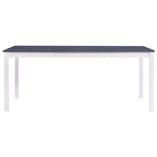 Dining Table White and Grey 180x90x73 cm Pinewood Dining Table White and Grey 180x90x73 cm Pinewood