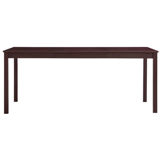 Dining Table Dark Brown 180x90x73 cm Pinewood Dining Table Dark Brown 180x90x73 cm Pinewood