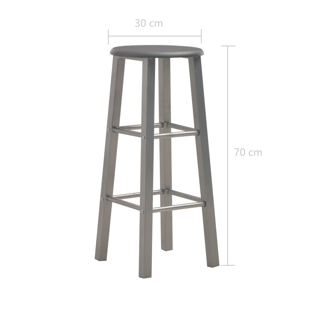 Bar Stools 2 pcs Anthracite Engineered Wood