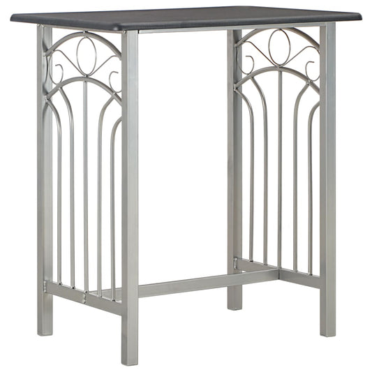 3 Piece Bar Set Wood and Steel Black 3 Piece Bar Set Wood and Steel Black