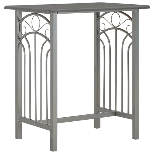 3 Piece Bar Set Wood and Steel Anthracite 3 Piece Bar Set Wood and Steel Anthracite