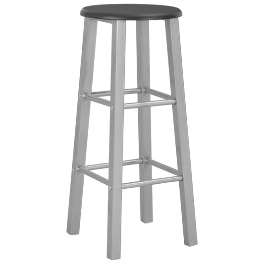 Bar Stools 2 pcs Silver MDF Bar Stools 2 pcs Silver MDF