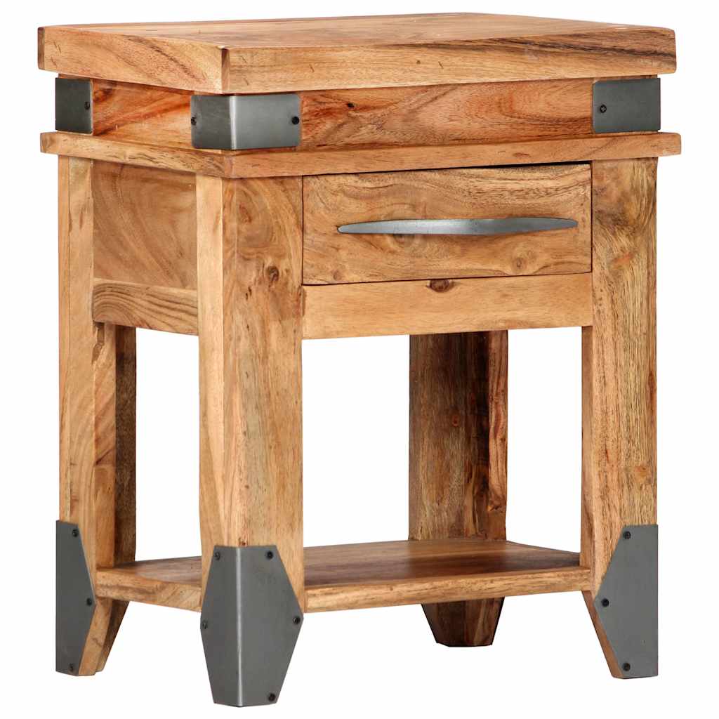 282749 vidaXL Bedside Cabinet 40x30x51 cm Solid Acacia Wood