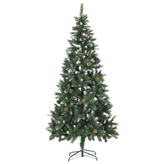 Artificial Christmas Tree with Pine Cones and White Glitter 210 cm Artificial Christmas Tree with Pine Cones and White Glitter 210 cm