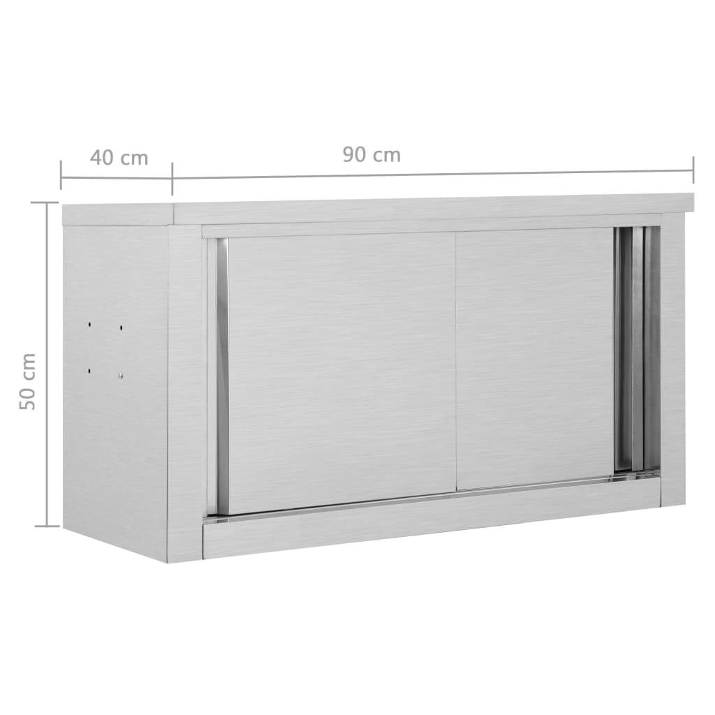 Kitchen Wall Cabinet with Sliding Doors 90x40x50 cm
