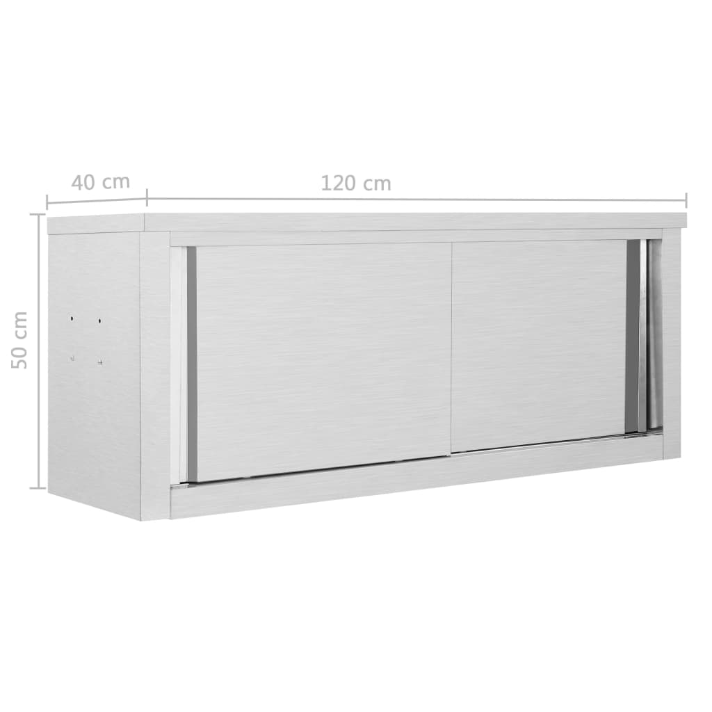 Kitchen Wall Cabinet with Sliding Doors 120x40x50 cm