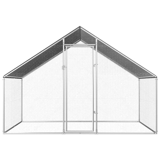 Outdoor Chicken Cage 2.75x2x1.92 m Galvanised Steel Outdoor Chicken Cage 2.75x2x1.92 m Galvanised Steel