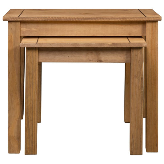 Nesting Tables 2 pcs Solid Pine Wood Panama Range Nesting Tables 2 pcs Solid Pine Wood Panama Range