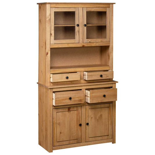 282700 vidaXL Highboard 93x40,5x180 cm Solid Pine Panama Range 282700 vidaXL Highboard 93x40,5x180 cm Solid Pine Panama Range