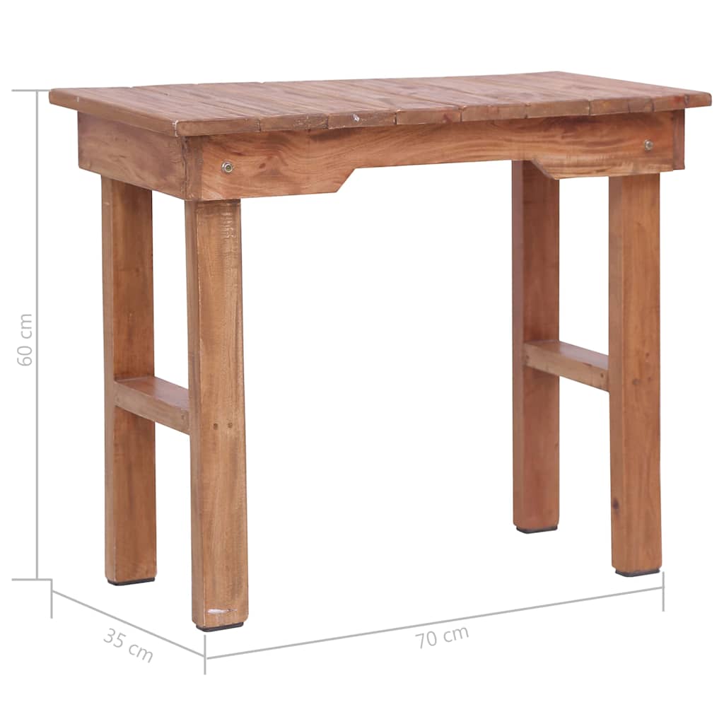 283915 vidaXL End Table 70x35x60 cm Solid Mahogany Wood
