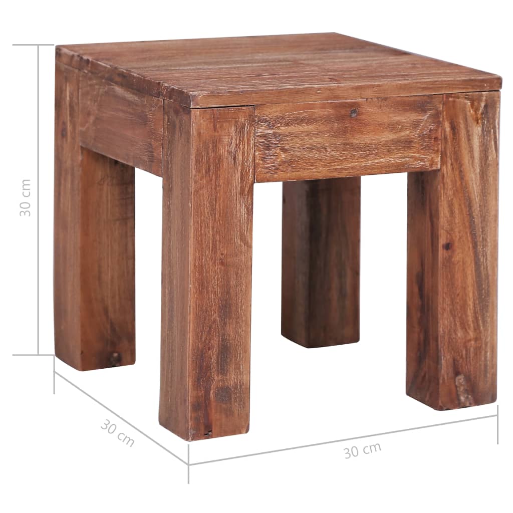 Coffee Table 30x30x30 cm Solid Mahogany Wood