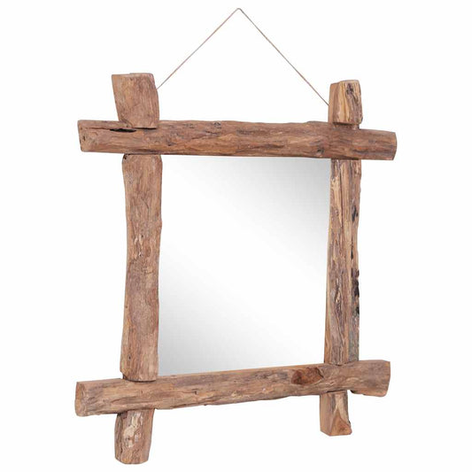283934 vidaXL Log Mirror Natural 70x70 cm Recycled Teak Wood 283934 vidaXL Log Mirror Natural 70x70 cm Recycled Teak Wood