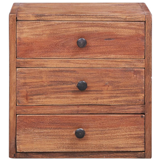 Bedside Cabinet with 3 Drawers 35x25x35 cm Solid Mahogany Wood Bedside Cabinet with 3 Drawers 35x25x35 cm Solid Mahogany Wood