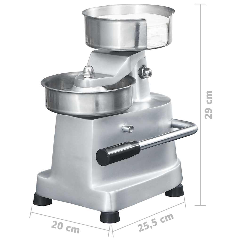 50996 vidaXL Hamburger Press Machine with 500 Patty Papers Aluminium 13 cm