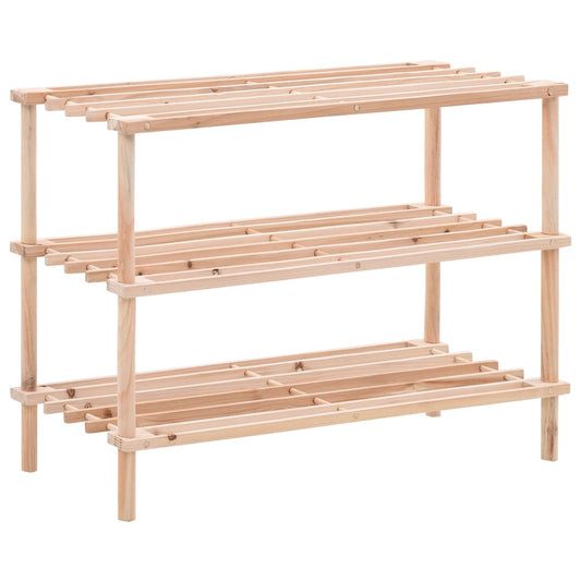 3-Tier Shoe Rack Solid Fir Wood 3-Tier Shoe Rack Solid Fir Wood