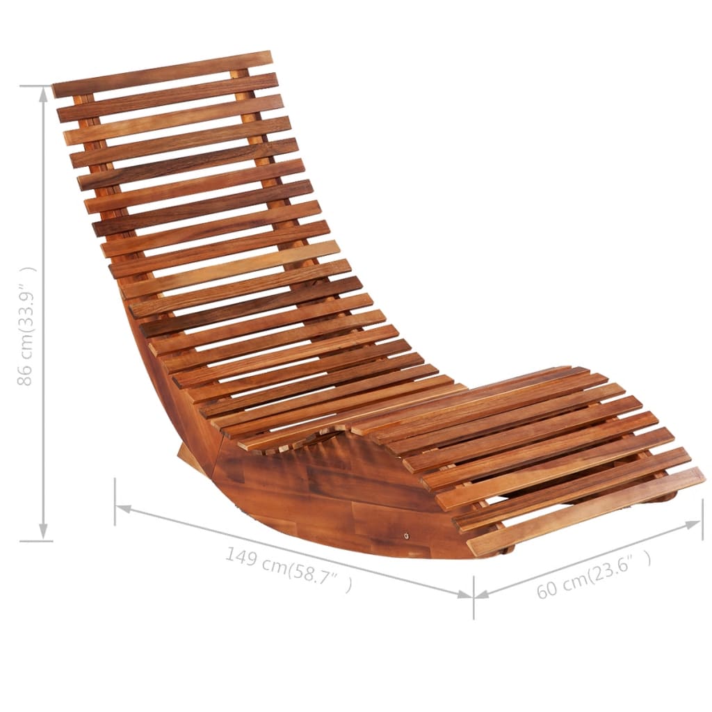 Sun Lounger | Set of 2 | Light brown | Acacia wood