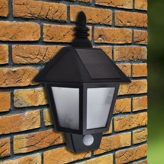 Solar Wall Lamps 2 pcs with Motion Sensor Black Solar Wall Lamps 2 pcs with Motion Sensor Black