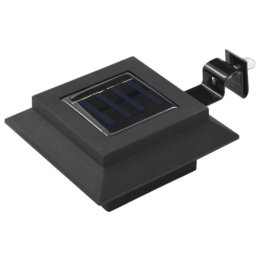 Outdoor Solar Lamps 12 pcs LED Square 12 cm Black Outdoor Solar Lamps 12 pcs LED Square 12 cm Black