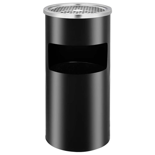Wall Ashtray Dustbin Steel 26 L Black Wall Ashtray Dustbin Steel 26 L Black