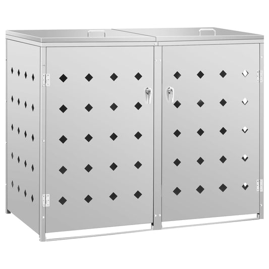 Double Wheelie Bin Shed 240 L Stainless Steel Double Wheelie Bin Shed 240 L Stainless Steel