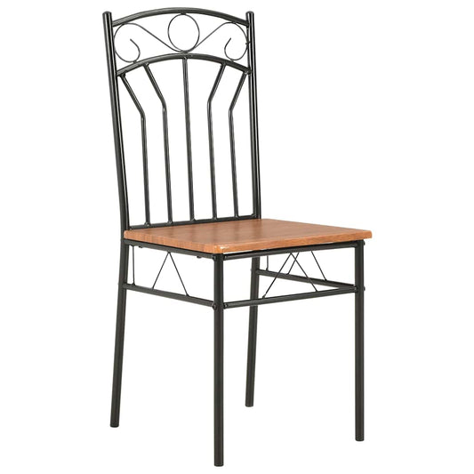 Dining Chairs 2 pcs Brown MDF Dining Chairs 2 pcs Brown MDF