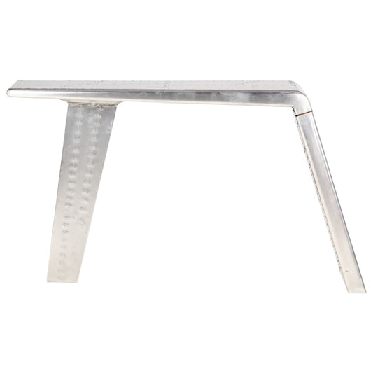 Aviator Desk Silver 112x50x76 cm Metal Aviator Desk Silver 112x50x76 cm Metal