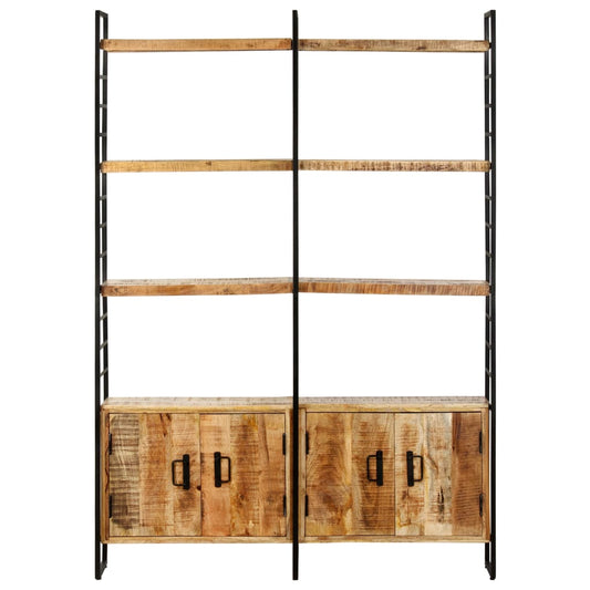 4-Tier Bookcase 124x30x180 cm Rough Mango Wood 4-Tier Bookcase 124x30x180 cm Rough Mango Wood