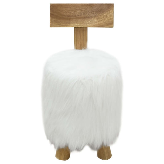 Stool White Solid Teak Wood Stool White Solid Teak Wood