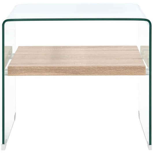 Coffee Table Clear 50x50x45 cm Tempered Glass Coffee Table Clear 50x50x45 cm Tempered Glass