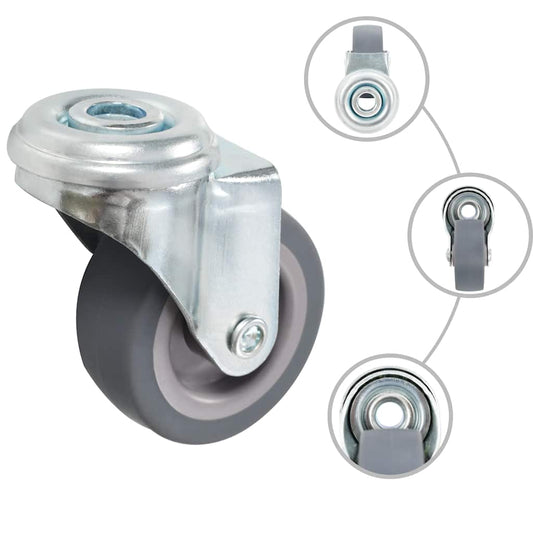 24 pcs Bolt Hole Swivel Casters 50 mm 24 pcs Bolt Hole Swivel Casters 50 mm