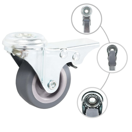 8 pcs Bolt Hole Swivel Casters 50 mm 8 pcs Bolt Hole Swivel Casters 50 mm