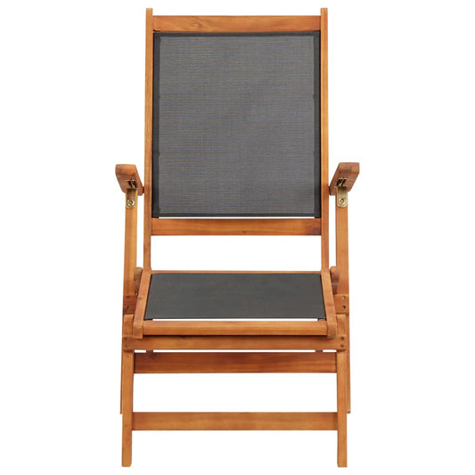 Outdoor Deck Chair Solid Acacia Wood and Textilene Outdoor Deck Chair Solid Acacia Wood and Textilene