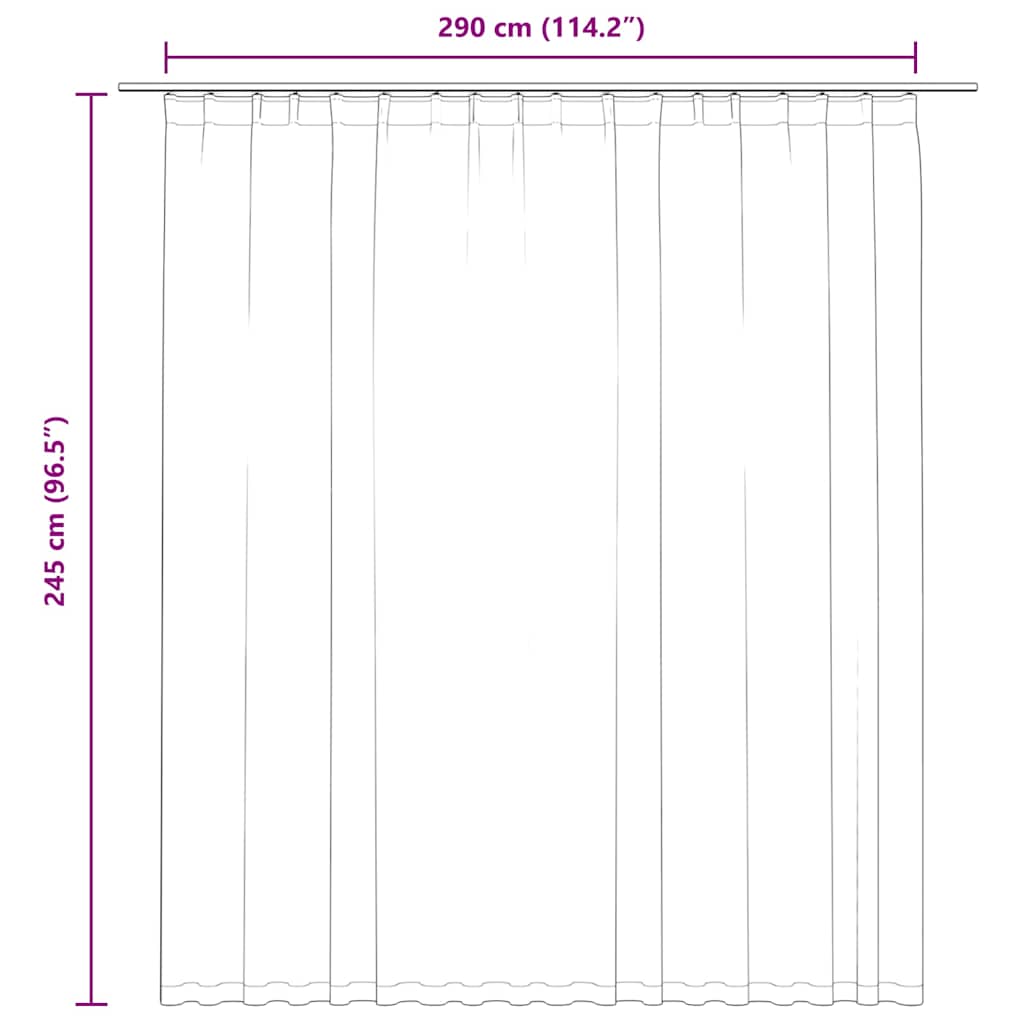 134441 vidaXL Blackout Curtain with Hooks Taupe 290x245 cm