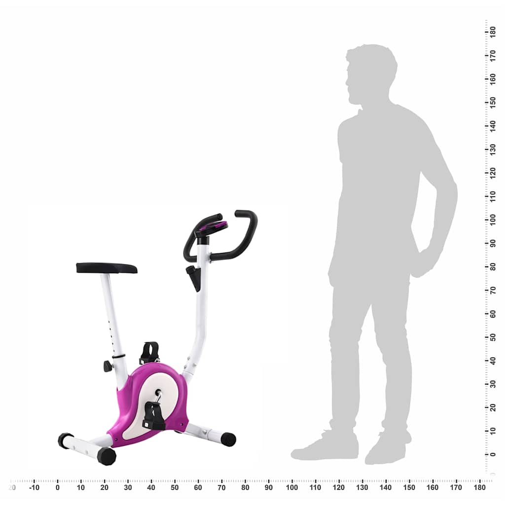 92011 vidaXL Exercise Bike with Belt Resistance Purple