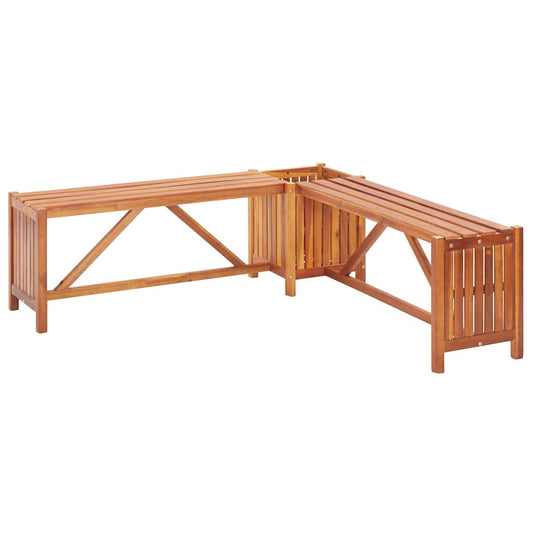 46345 vidaXL Garden Corner Bench with Planter 117x117x40 cm Solid Acacia Wood 46345 vidaXL Garden Corner Bench with Planter 117x117x40 cm Solid Acacia Wood