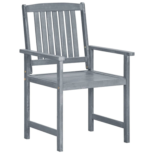 Garden Chairs 2 pcs Grey Solid Acacia Wood Garden Chairs 2 pcs Grey Solid Acacia Wood