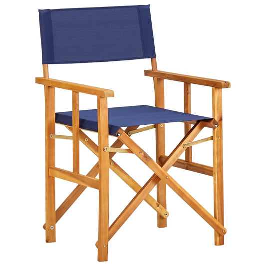 Chair | Set of 2 | Natural wood colour and Blue Chair | Set of 2 | Natural wood colour and Blue