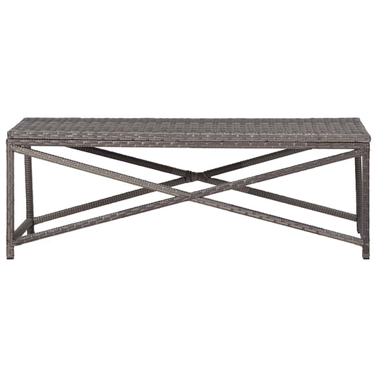 46211 vidaXL Garden Bench 120 cm Poly Rattan Grey 46211 vidaXL Garden Bench 120 cm Poly Rattan Grey