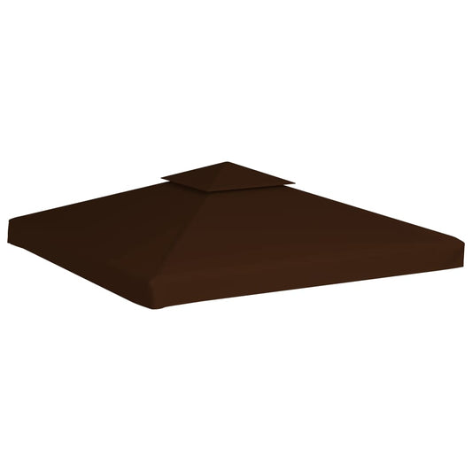 2-Tier Gazebo Top Cover 310 g/m² 3x3 m Brown 2-Tier Gazebo Top Cover 310 g/m² 3x3 m Brown
