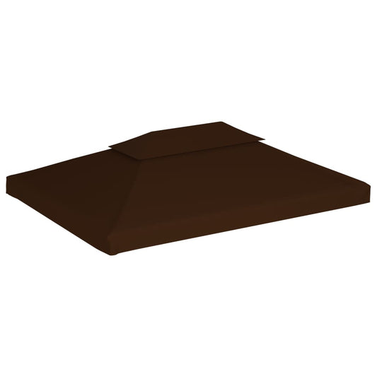 2-Tier Gazebo Top Cover 310 g/m² 4x3 m Brown 2-Tier Gazebo Top Cover 310 g/m² 4x3 m Brown