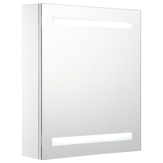 Bathroom Cabinet | White, Silver | MDF, Glass | 50x13.5x60 cm Bathroom Cabinet | White, Silver | MDF, Glass | 50x13.5x60 cm
