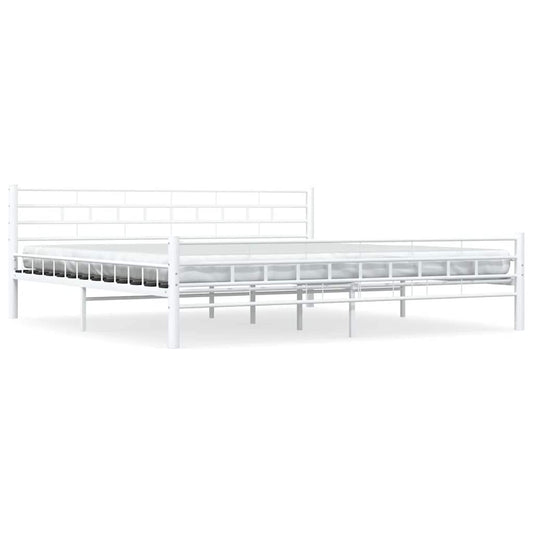 285301 vidaXL Bed Frame White Metal 200x200 cm 285301 vidaXL Bed Frame White Metal 200x200 cm