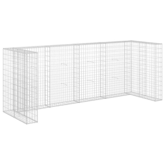 145614 vidaXL Gabion Wall for Garbage Bins Galvanised Steel 320x100x120 cm 145614 vidaXL Gabion Wall for Garbage Bins Galvanised Steel 320x100x120 cm